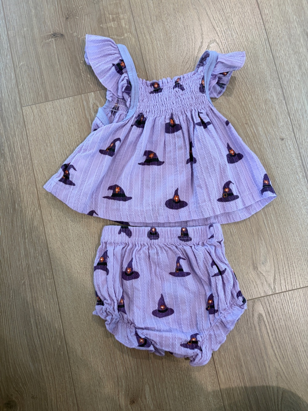 Lilac Witch Hat Print Two-Piece Set